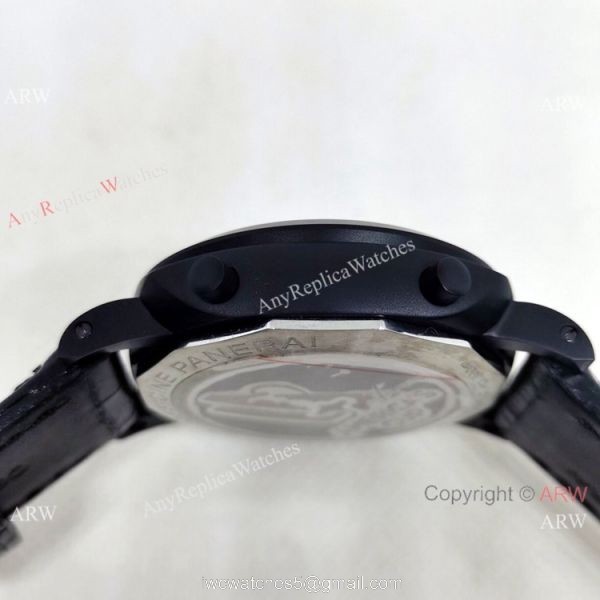 New Faux Panerai Luminor Flyback PAM01298 44mm Blacksteel