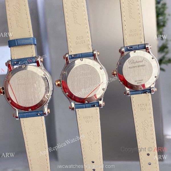 Clone Chopard Happy Diamond Lover Watch Blue Mop Dial