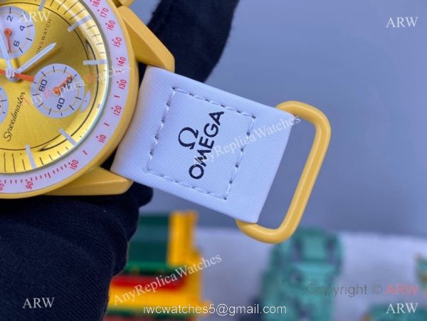 2022 New! Replica Swatch x Omega Mission to SUN Watch Bioceramic lemon case