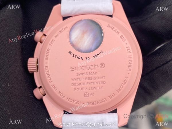 2022 New! Replica Swatch x Omega Mission to Venus Watch Pink Version