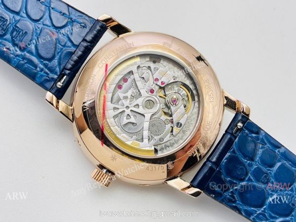 Swiss Copy Vacheron Constantin Patrimony 43175 Rose Gold Watch TWS Factory Cal.112QP