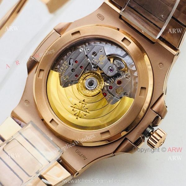 PPF V4 Patek Philippe Nautilus Gray Dial Rose Gold Watch Swiss Grade 1