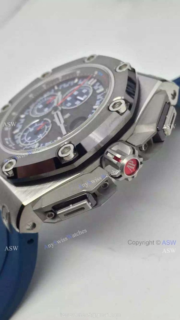 Swiss 3126 Audemars Piguet Michael Schumacher Blue Face Chronograph watch