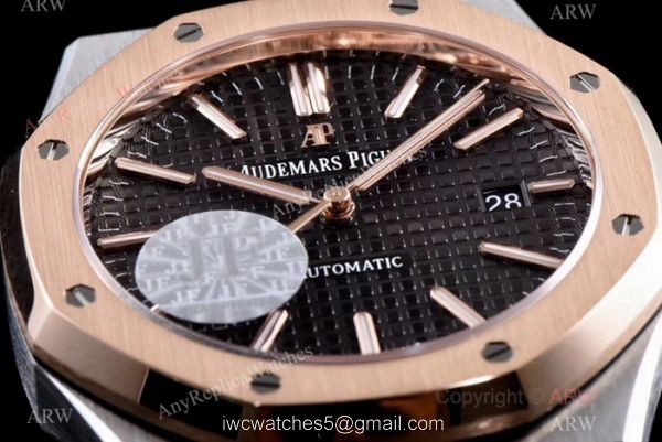 JF Replica Audemars Piguet Royal Oak 3120 Movement Watch Two Tone Rose Gold
