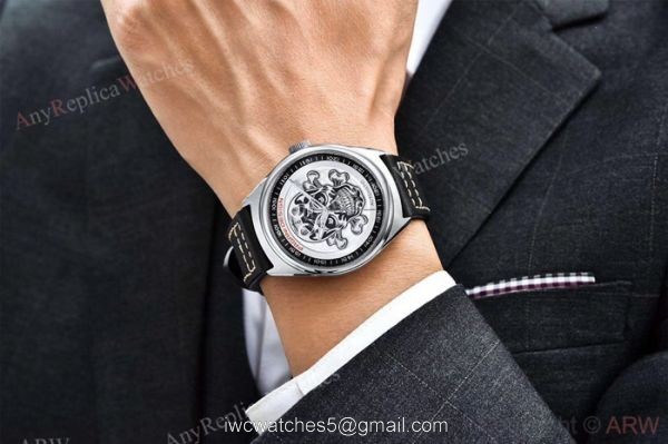 Fake Pagani Design Stainless Steel Skeleton Skull Dial Mens Watch