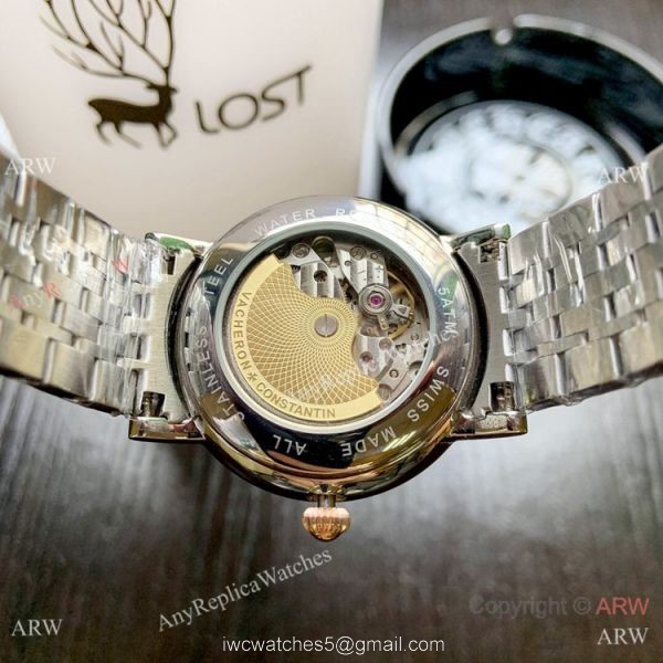 Top Grade Vacheron Constantin Moon phase Watch 2-Tone Rose Gold 40mm