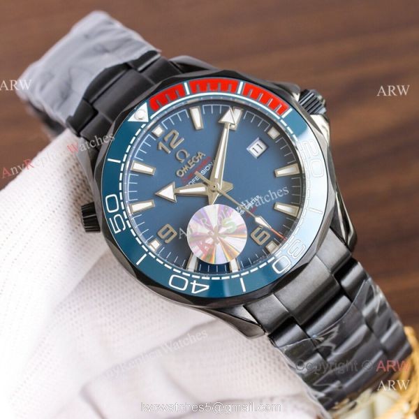 Swiss Quality Omega Seamaster Planet Ocean Solid Black Watch Citizen 8215