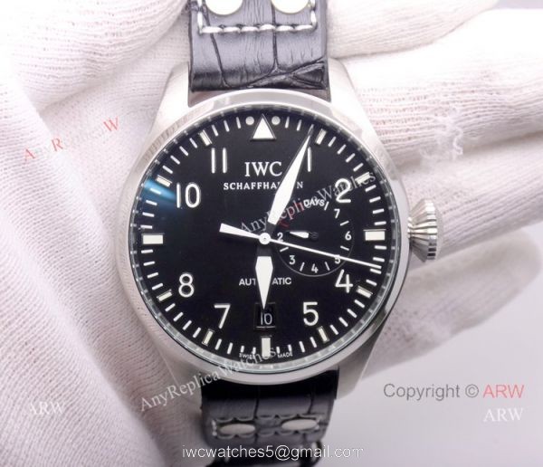 IWC Big Pilot Automatic Replica Watch SS Black 45mm IWC Big Pilot Automatic Replica Watch SS Black 45mm