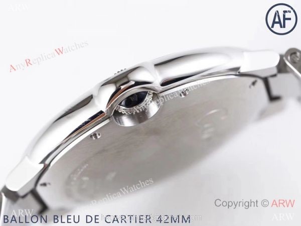 Super High AAA Replica Cartier Ballon Bleu De 42mm Watch Black Dial Stainless Steel Super High AAA Replica Cartier Ballon Bleu De 42mm Watch Black Dial Stainless Steel