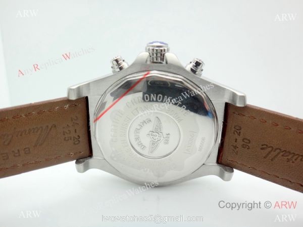 Replica Breitling Super Avenger II White Dial Brown Leather Band Watch Replica Breitling Super Avenger II White Dial Brown Leather Band Watch