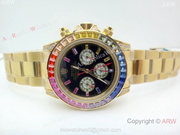 Rolex Rainbow Replica Watch 40mm Yellow Gold Automatic Movement Rolex Rainbow Replica Watch 40mm Yellow Gold Automatic Movement