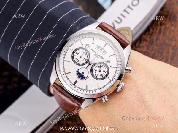 New Patek Philippe Grand Complication Moon Watch Brown Leather Band New Patek Philippe Grand Complication Moon Watch Brown Leather Band