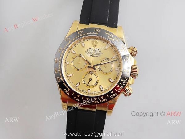 Noob Factory V3 Rolex Daytona Gold Dial Oysterflex Strap Replica Watch Noob Factory V3 Rolex Daytona Gold Dial Oysterflex Strap Replica Watch