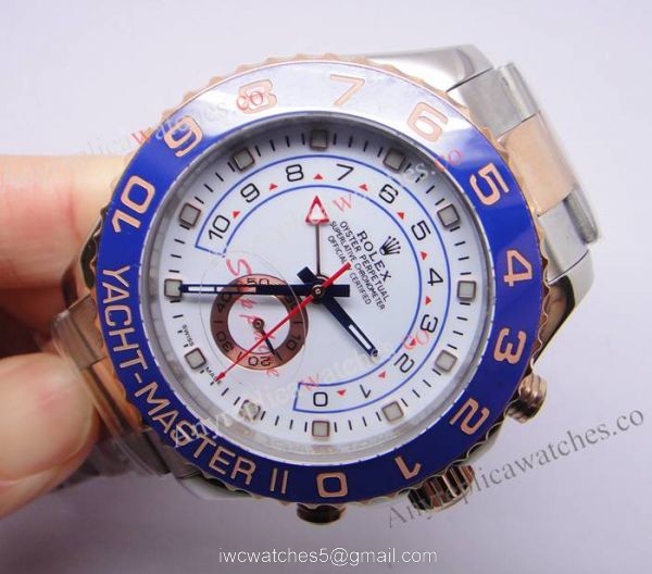 2-Tone Rose Gold Rolex Yachtmaster II Watch Blue Ceramic 44mm 2-Tone Rose Gold Rolex Yachtmaster II Watch Blue Ceramic 44mm