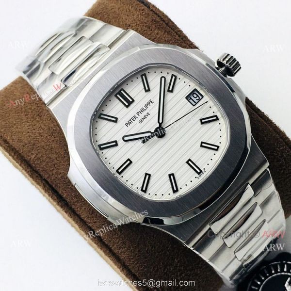 Highest Quality Swiss Patek Philippe Nautilus PPF V4 White Dial Watch 40mm Highest Quality Swiss Patek Philippe Nautilus PPF V4 White Dial Watch 40mm