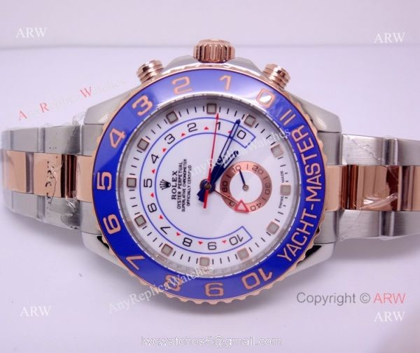 2-Tone Rose Gold Rolex Yacht-Master II Watch Blue Ceramic w/ Countdown Function 2-Tone Rose Gold Rolex Yacht-Master II Watch Blue Ceramic w/ Countdown Function