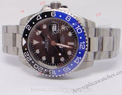 Replica Rolex Batman GMT-Master II SS Blue &038; Black Ceramic Bezel Watch 40mm Replica Rolex Batman GMT-Master II SS Blue &038; Black Ceramic Bezel Watch 40mm