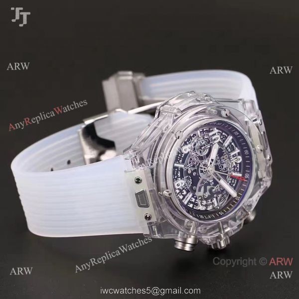 2018 Baselworld Hublot Unico Sapphire Replica White Rubber All Transparent Case Hublot Big Bang Watch 2018 Baselworld Hublot Unico Sapphire Replica White Rubber All Transparent Case Hublot Big Bang Watch
