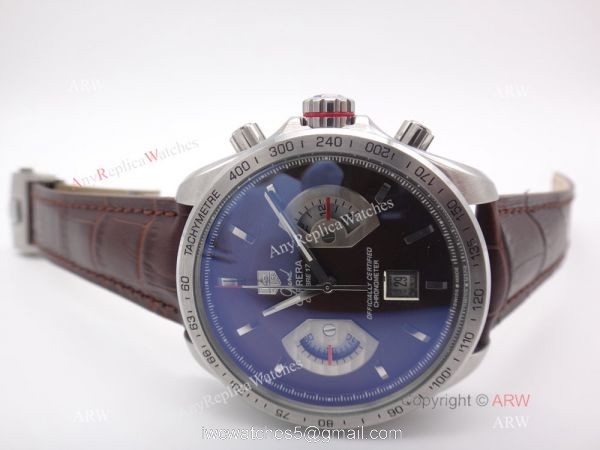 Tag Heuer Grand Carrera Calibre 17 RS3 Copy Watch Brown Face/Brown Leather Strap Tag Heuer Grand Carrera Calibre 17 RS3 Copy Watch Brown Face/Brown Leather Strap