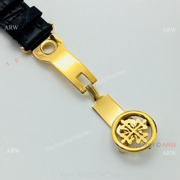 PPF Factory Patek Philippe Annual Calendar Complications Watch Gold and Black PPF Factory Patek Philippe Annual Calendar Complications Watch Gold and Black