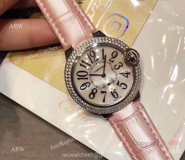 Womens Fake Cartier Watch Ballon Bleu Diamond Bezel 36mm Womens Fake Cartier Watch Ballon Bleu Diamond Bezel 36mm