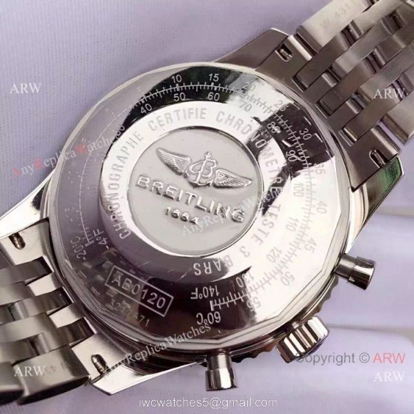 JF Best Replica Breitling Navitimer 01 43mm Watch Stainless Steel Black Face JF Best Replica Breitling Navitimer 01 43mm Watch Stainless Steel Black Face