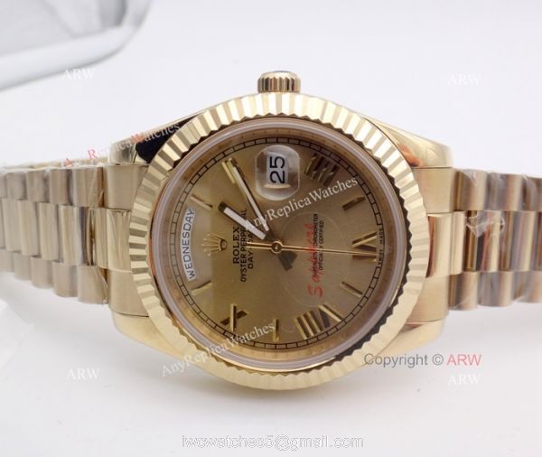 New High Quality Replica Rolex Day-Date President Band Gold Dial 40mm Watch New High Quality Replica Rolex Day-Date President Band Gold Dial 40mm Watch