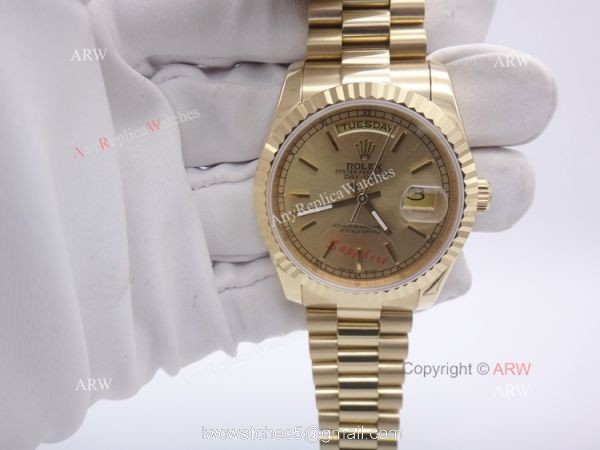 Rolex Yellow Gold President Band Day-Date Mens Copy Watch Rolex Yellow Gold President Band Day-Date Mens Copy Watch