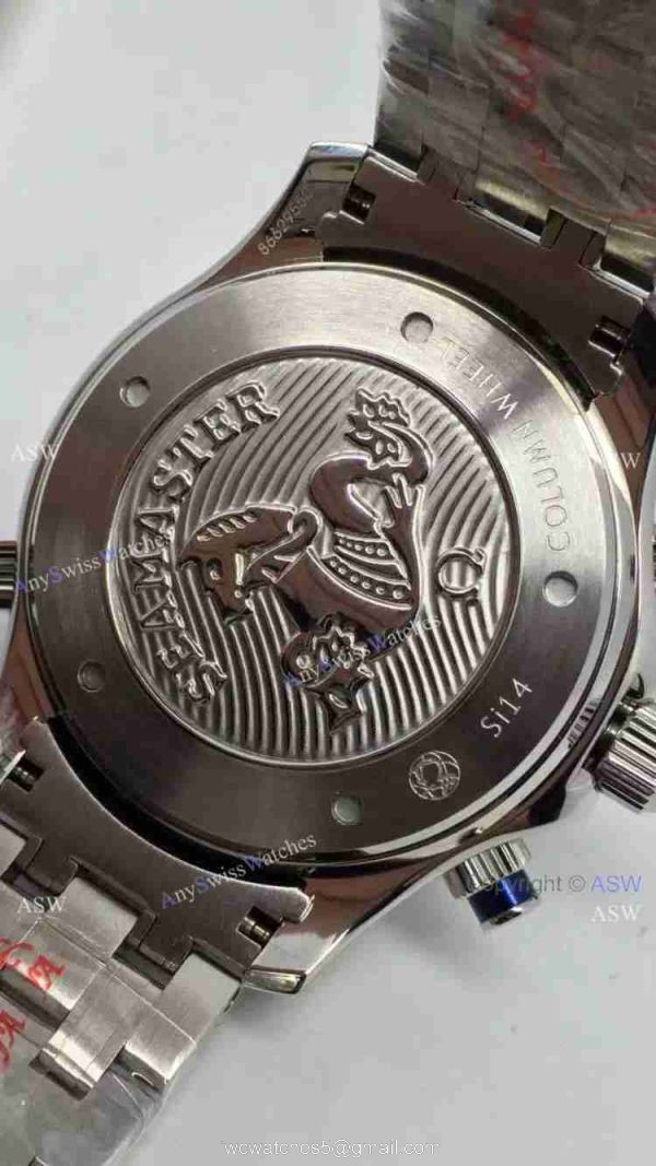 Grade 1A Swiss Omega Seamaster 300 Replica Watch SS Blue Chronograph Dial Grade 1A Swiss Omega Seamaster 300 Replica Watch SS Blue Chronograph Dial