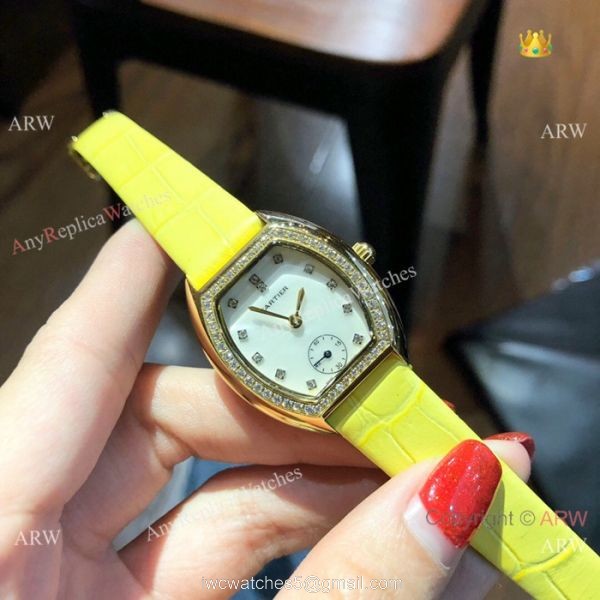Low Price Cartier Rose Gold Gray Leather Band Ladies Watch 26mm Low Price Cartier Rose Gold Gray Leather Band Ladies Watch 26mm