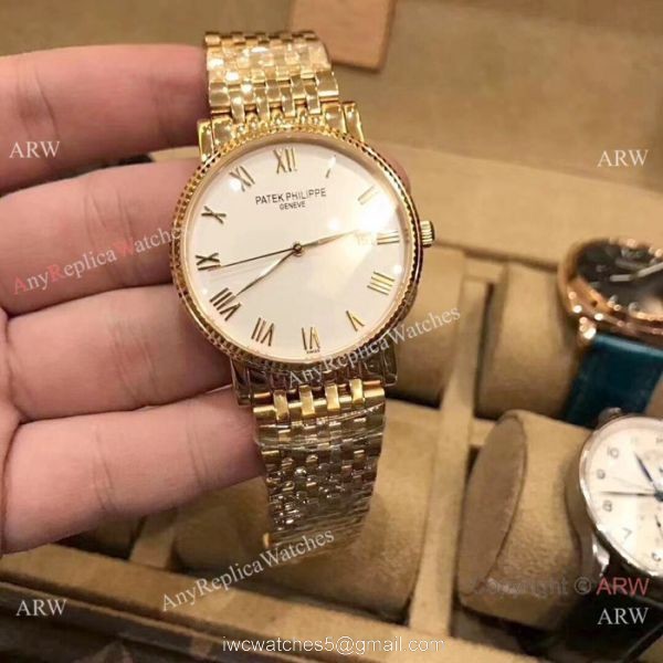 Best Replica Patek Philippe calatrava Men Watch All Gold White Dial Best Replica Patek Philippe calatrava Men Watch All Gold White Dial