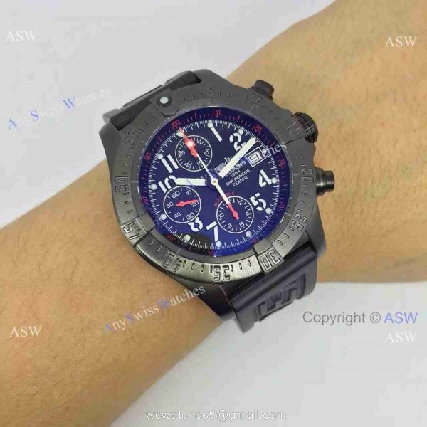 Swiss Replica Breitling Super Avenger 48mm Mens Watch ALL Black Swiss Replica Breitling Super Avenger 48mm Mens Watch ALL Black