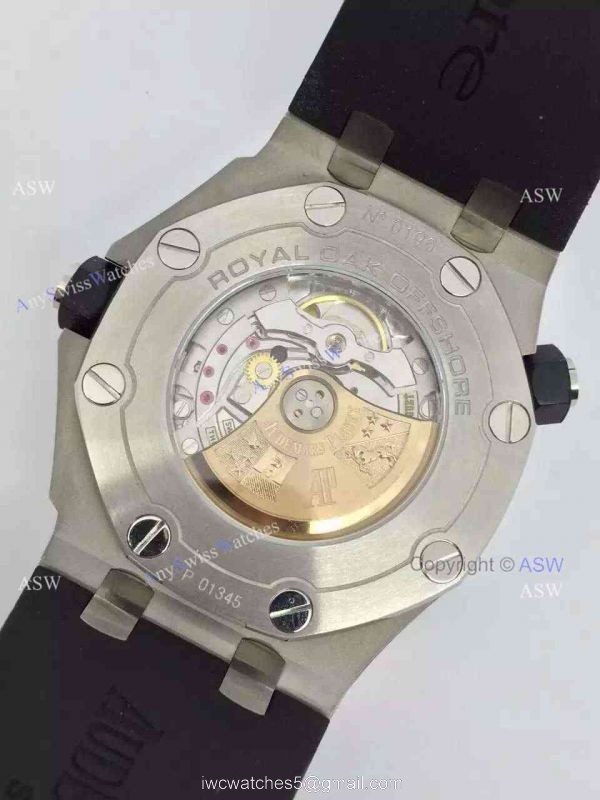 Swiss Audemars Piguet Replica Watch SS White Black Rubber Watch Swiss Audemars Piguet Replica Watch SS White Black Rubber Watch