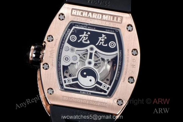 KV Factory Crazy Richard Mille RM051 Tiger Dragon rose gold with diamonds Skeleton Replica Watches KV Factory Crazy Richard Mille RM051 Tiger Dragon rose gold with diamonds Skeleton Replica Watches