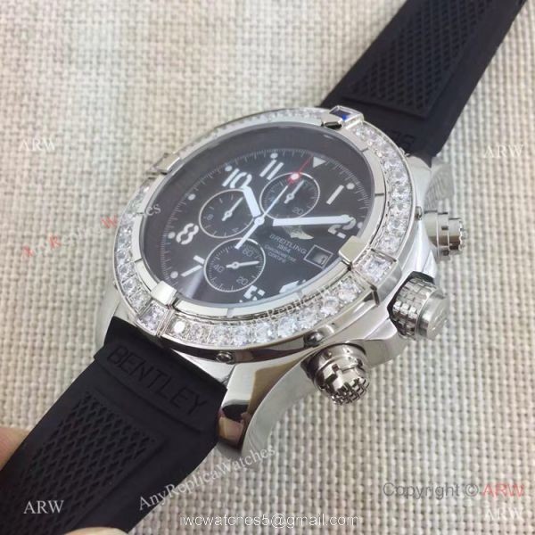 Replica Breitling Watches With Diamond Bezel Black Rubber Super Avenger Watch Replica Breitling Watches With Diamond Bezel Black Rubber Super Avenger Watch