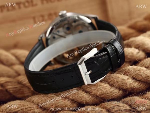 High Quality Replica IWC Tourbillon Portuguese SS Black Leather Watch High Quality Replica IWC Tourbillon Portuguese SS Black Leather Watch