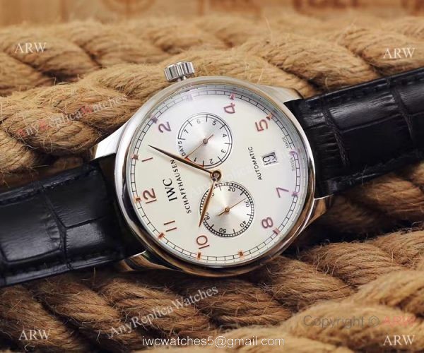 IWC Portuguese 7 Days Men Copy Watch Brown Leather SS Case IWC Portuguese 7 Days Men Copy Watch Brown Leather SS Case