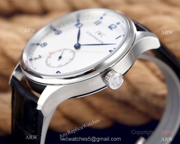 IWC Schaffhausen Portuguese 8 Days Replica Watch SS White Dial IWC Schaffhausen Portuguese 8 Days Replica Watch SS White Dial