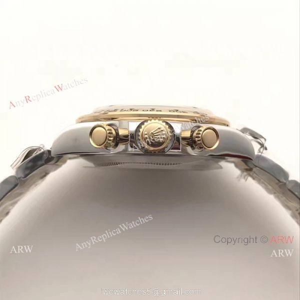 JF Swiss Grade 7750 Rolex Daytona 2-Tone Watch Gold Face Black Subdials JF Swiss Grade 7750 Rolex Daytona 2-Tone Watch Gold Face Black Subdials