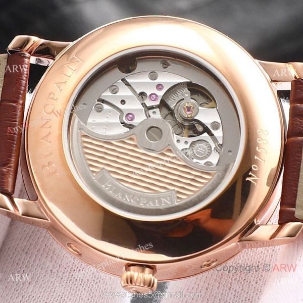 Swiss Replica Blancpain Villeret Perpetual Calendar Rose Gold Mens Watch ETA6654 Swiss Replica Blancpain Villeret Perpetual Calendar Rose Gold Mens Watch ETA6654