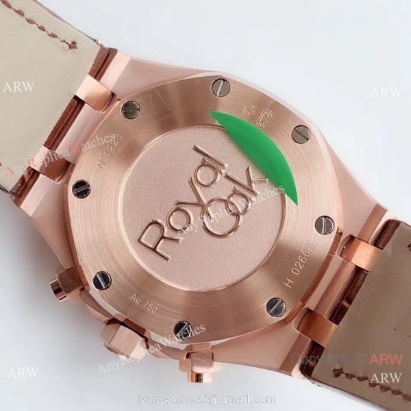 BF Swiss Royal Oak Audemars Piguet Replica Watch Rose Gold Brown Leather Band 41mm BF Swiss Royal Oak Audemars Piguet Replica Watch Rose Gold Brown Leather Band 41mm