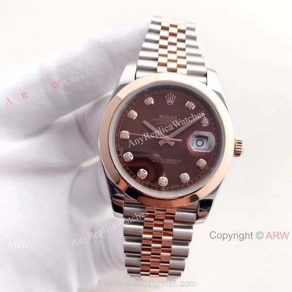 (EW) Rolex Everose Replica Watch 41mm Datejust II Coffee Brown Dial (EW) Rolex Everose Replica Watch 41mm Datejust II Coffee Brown Dial