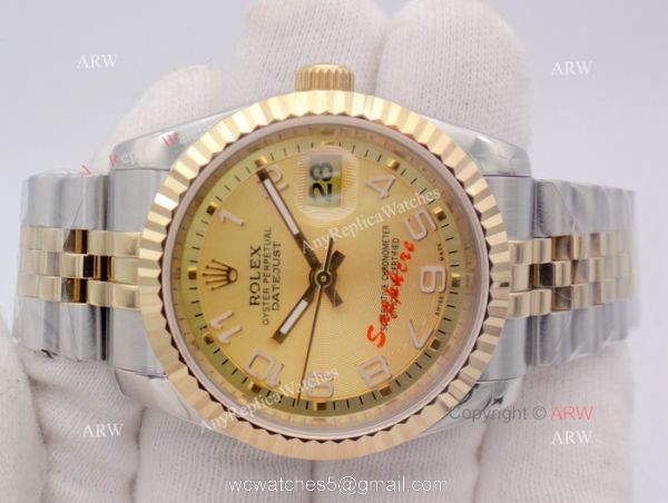 Rolex Datejust Jubilee 2-Tone Arabic Markers Watch Rolex 16233 Fake Rolex Datejust Jubilee 2-Tone Arabic Markers Watch Rolex 16233 Fake