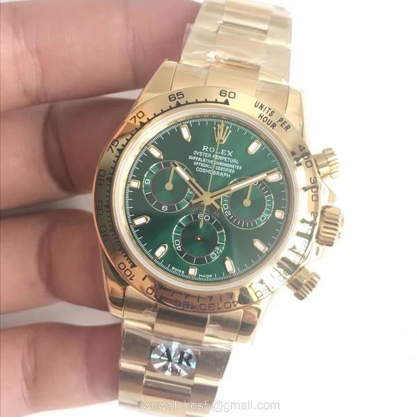 Rolex AR Factory Daytona Green Dial Yellow Gold Watch (904L SS) Rolex AR Factory Daytona Green Dial Yellow Gold Watch (904L SS)