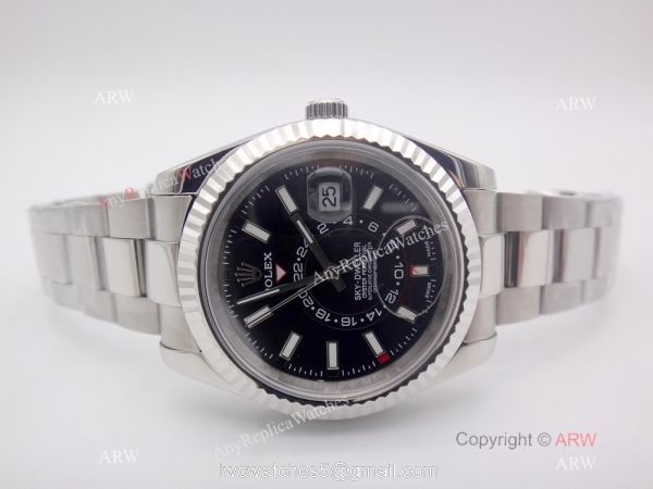 High Quality Rolex Sky Dweller Replica Watch Stainless Steel Black Face 40mm High Quality Rolex Sky Dweller Replica Watch Stainless Steel Black Face 40mm