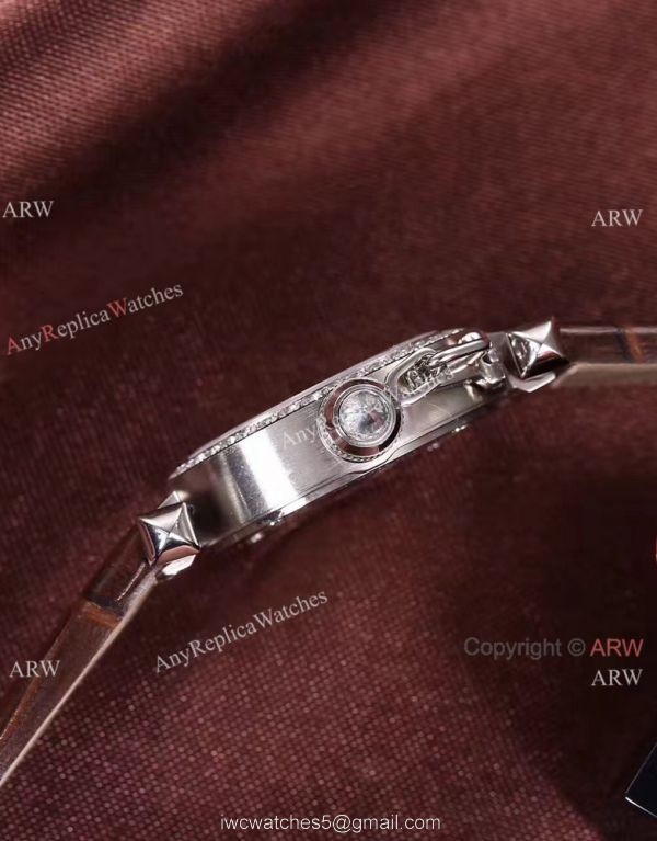 Replica Cartier Pasha SS Diamond Bezel Purple Strap Watch Ladies 28mm Replica Cartier Pasha SS Diamond Bezel Purple Strap Watch Ladies 28mm