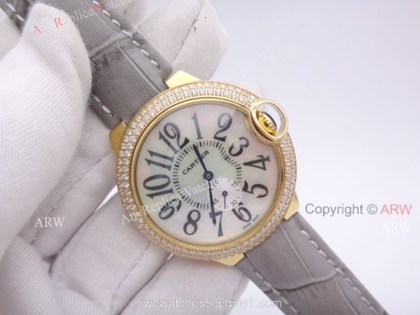 Cartier Ballon Bleu Gold Case Diamond Bezel Womens Fake Cartier Watch Cartier Ballon Bleu Gold Case Diamond Bezel Womens Fake Cartier Watch