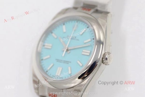 (EW) New Rolex Oyster Perpetual 2020 Swiss Replica Watches With Turquoise Blue Dial And Oyster Bracelet (EW) New Rolex Oyster Perpetual 2020 Swiss Replica Watches With Turquoise Blue Dial And Oyster Bracelet