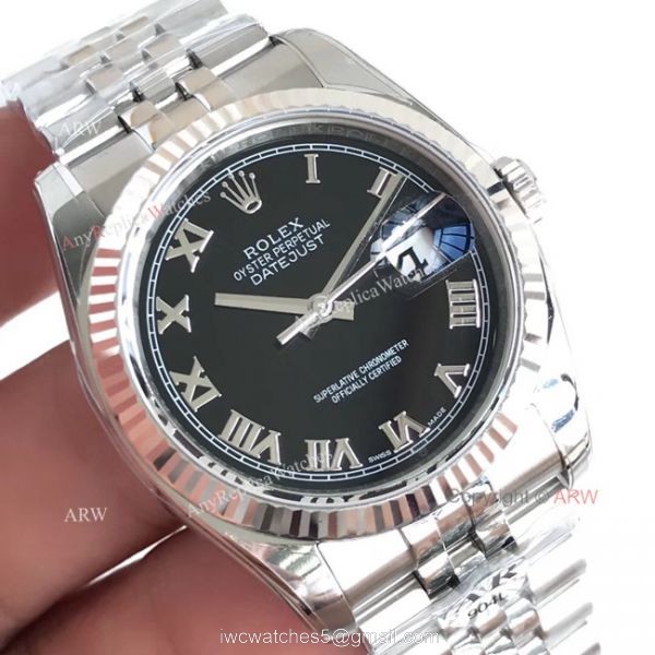 AR Factory V2 Rolex Datejust 36 Black Roman Dial Jubilee Watch SWISS 3135 MOVEMENT AR Factory V2 Rolex Datejust 36 Black Roman Dial Jubilee Watch SWISS 3135 MOVEMENT