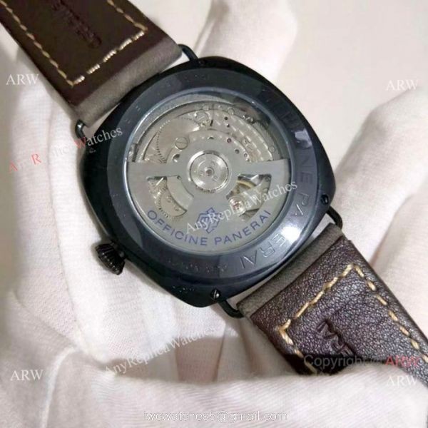 Copy Radiomir Panerai Black Case Gray Leather Band Watch PAM643 Copy Radiomir Panerai Black Case Gray Leather Band Watch PAM643